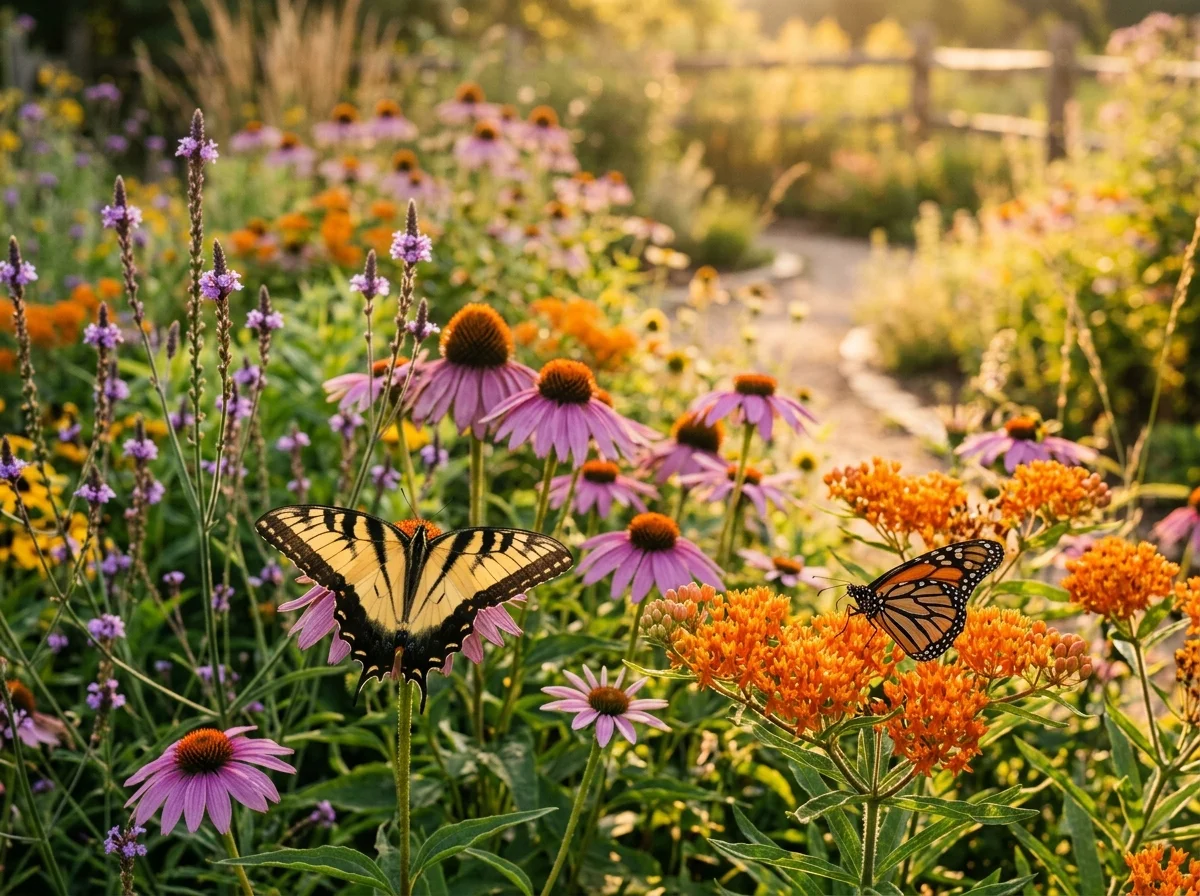 best flowers for butterfly gardens with monarch and swallowtail butterflies