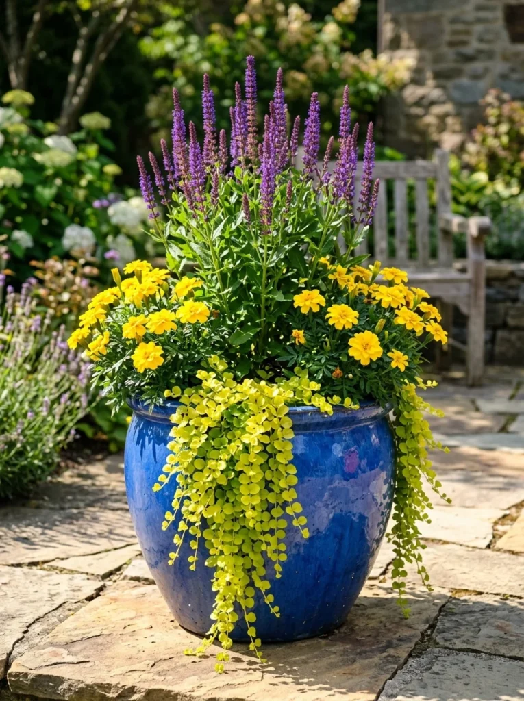 thriller filler spiller planter for full sun.