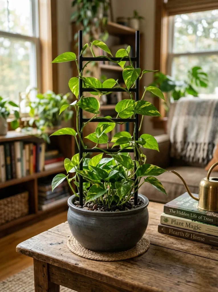 pothos ladder trellis ideas