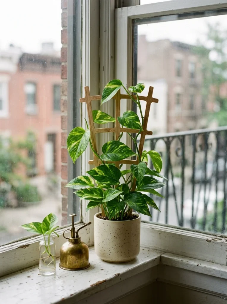 small space pothos climbing ideas