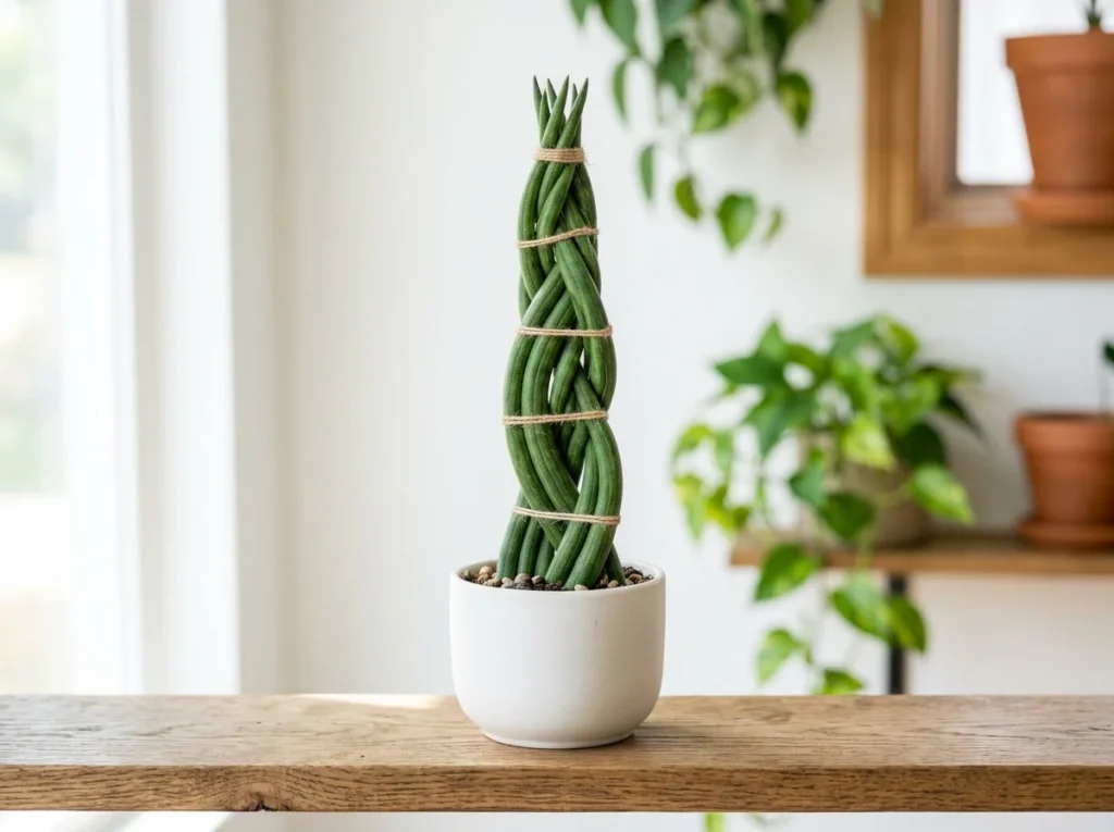 how to shape snake plant into spiral — Sansevieria cylindrica trained into a perfect coil