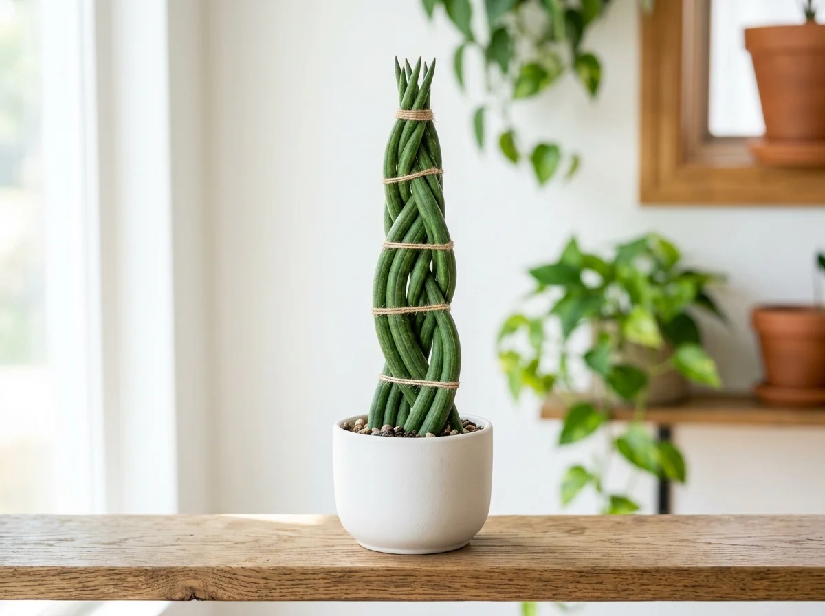 how to shape snake plant into spiral — Sansevieria cylindrica trained into a perfect coil