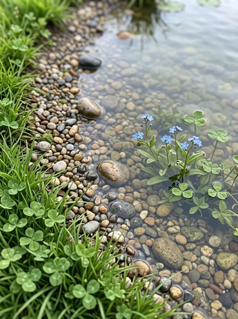 shallow pond edges designed for frog and toad access