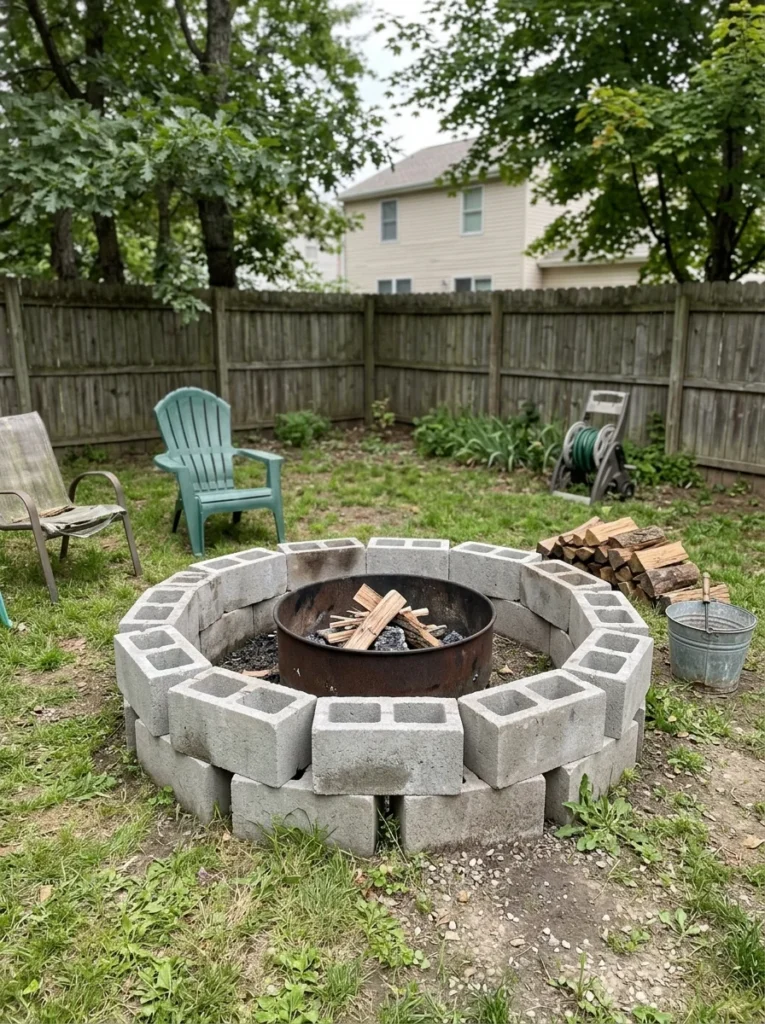cheap diy fire pit budget build