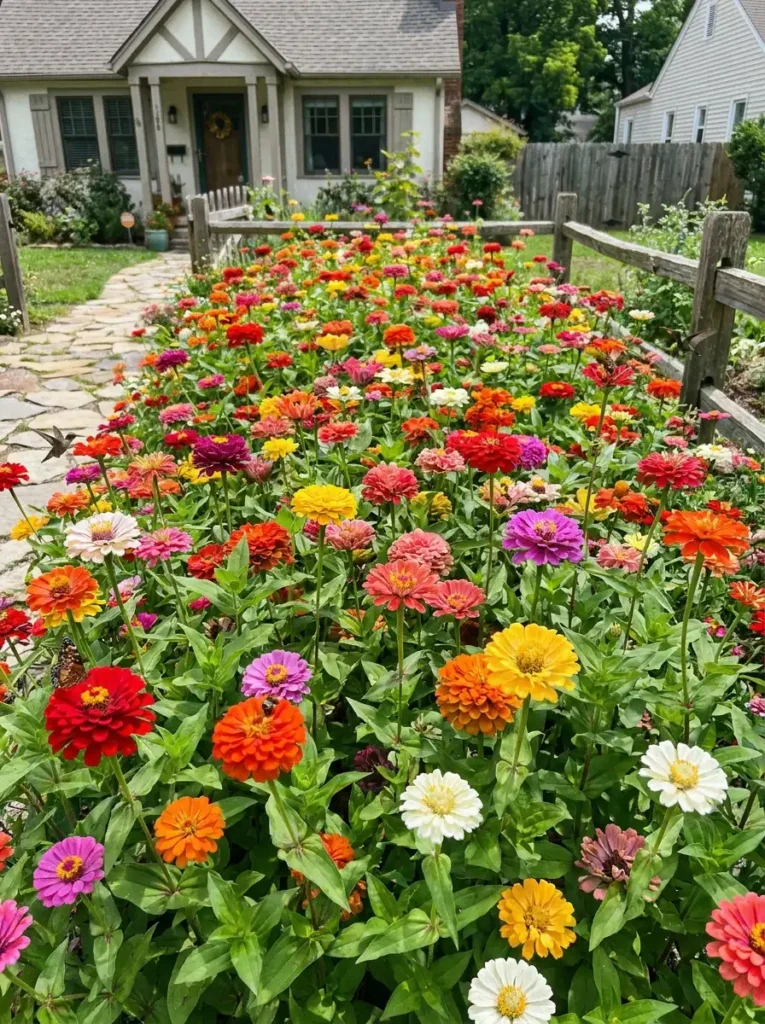 zinnias non toxic annuals for front yard