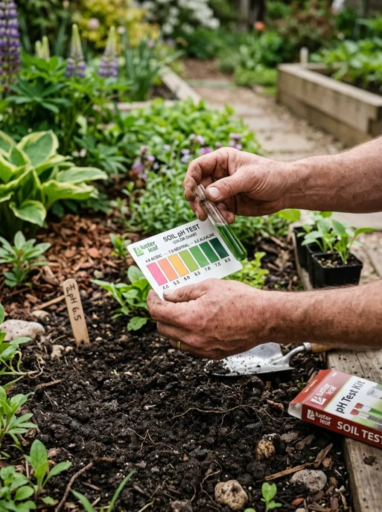 soil test kit garden flower planting