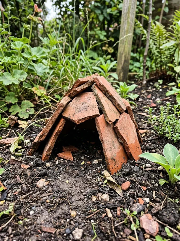upcycled toad house from broken pot