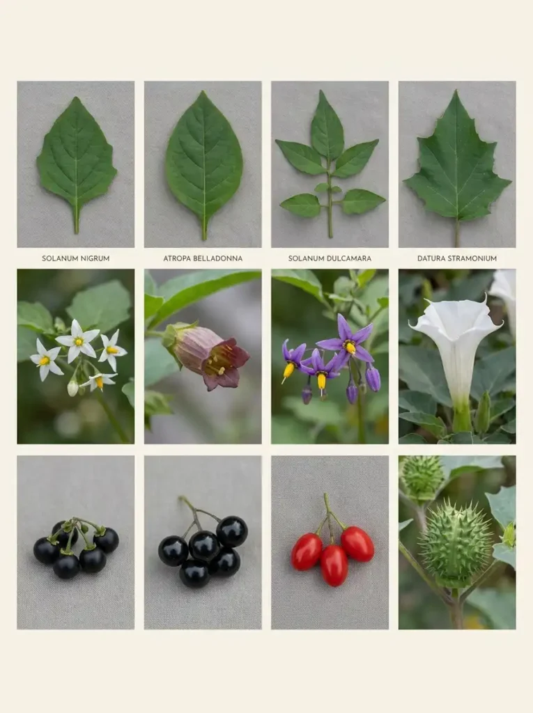 nightshade species identification comparison