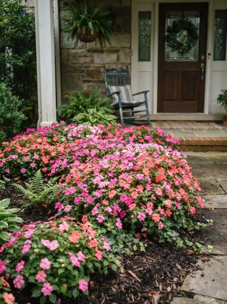 impatiens non toxic outdoor flowers.