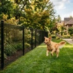 cheap fence ideas for dogs that look great in a backyard.