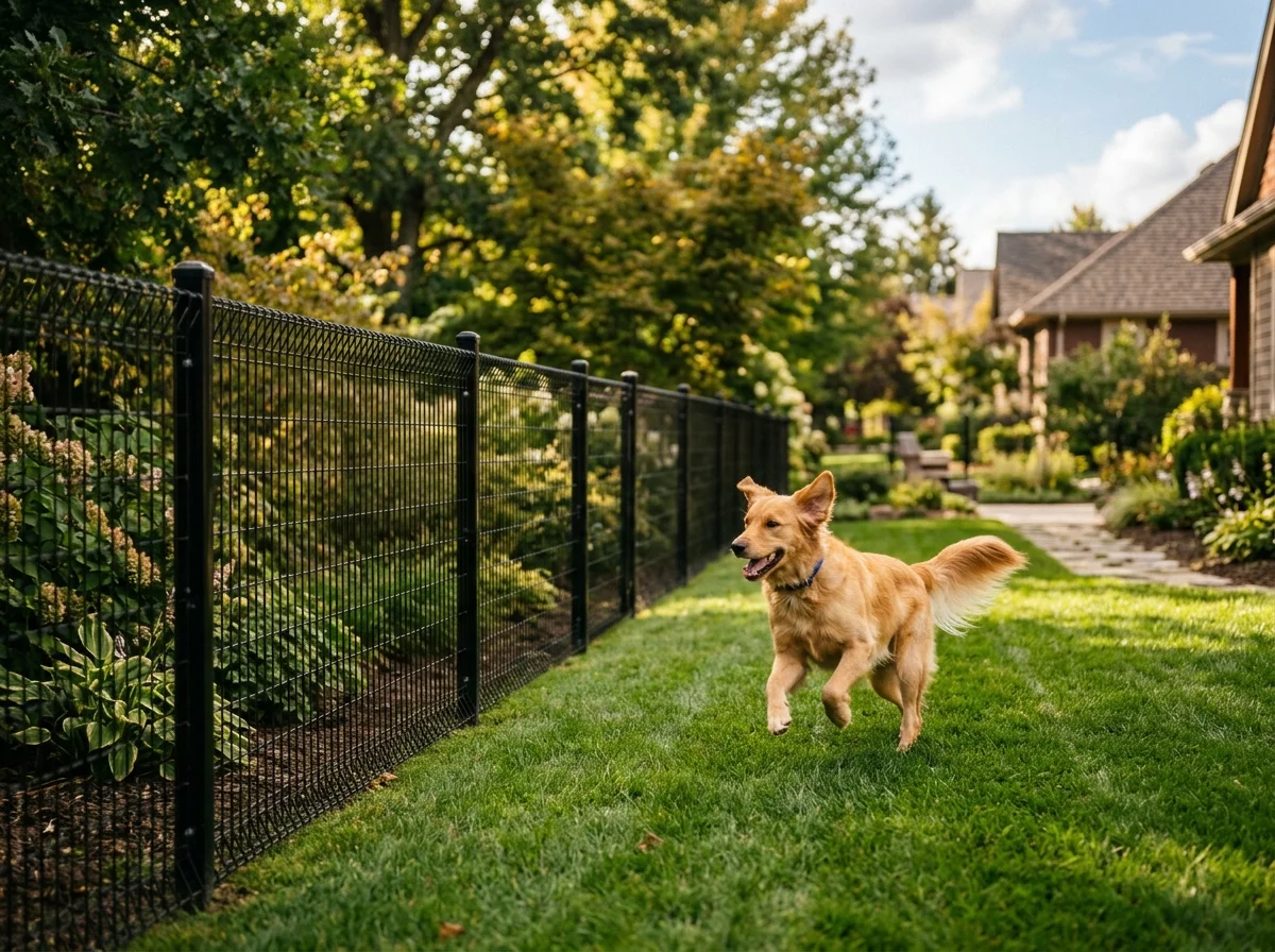 cheap fence ideas for dogs that look great in a backyard.