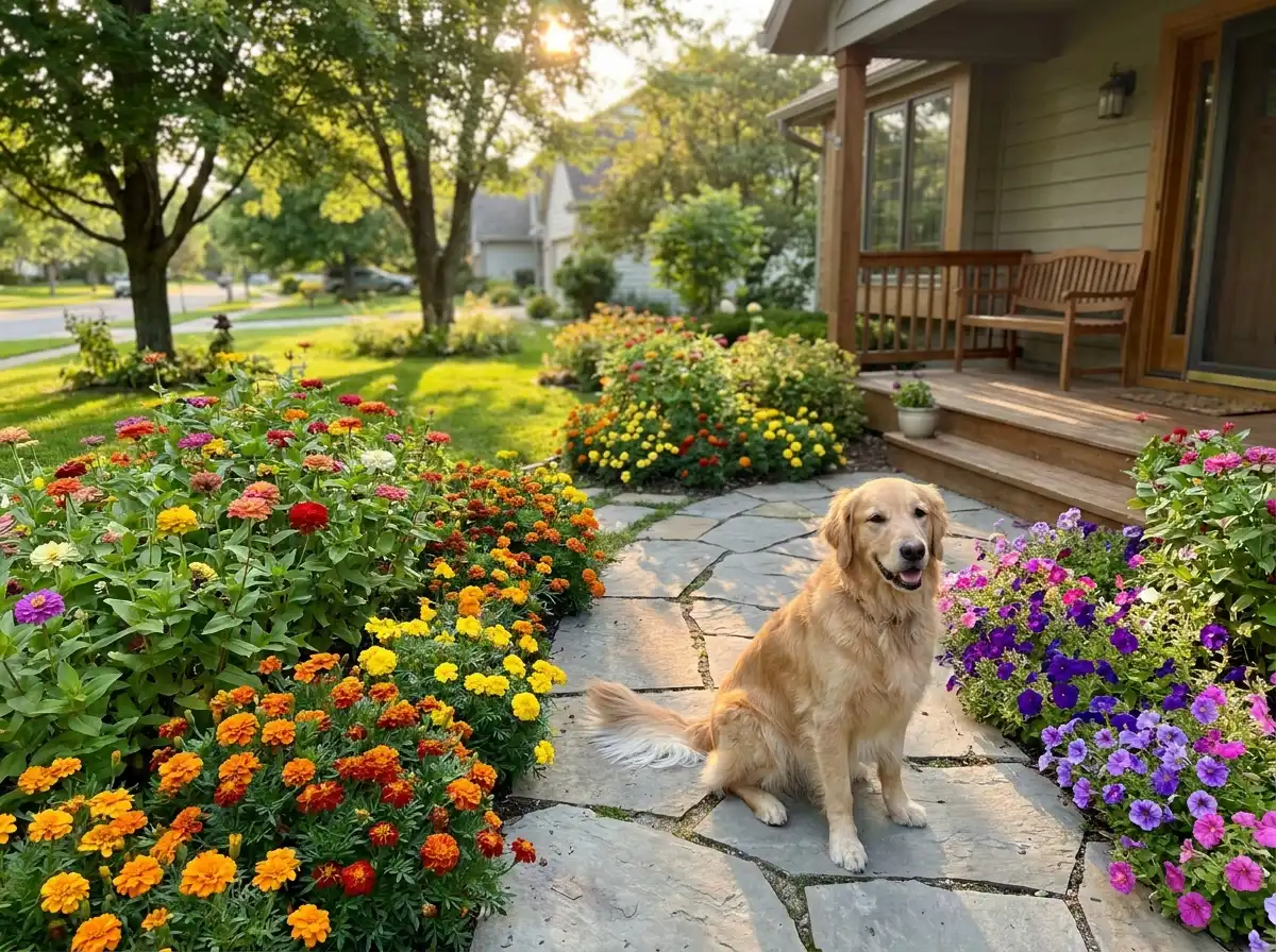best non-toxic flowers for front yard curb appeal.