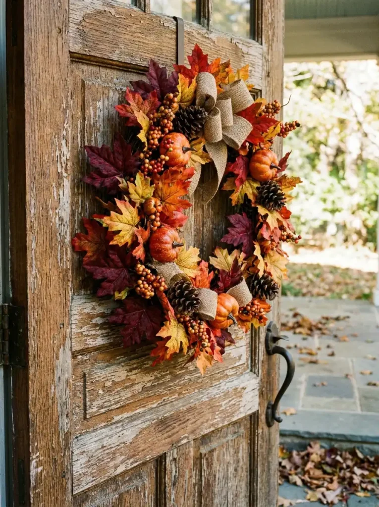 outdoor fall wreath ideas for front door