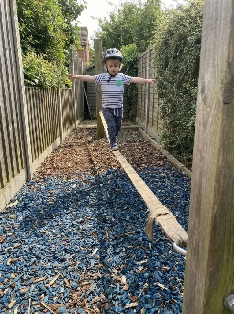slackline small backyard play area