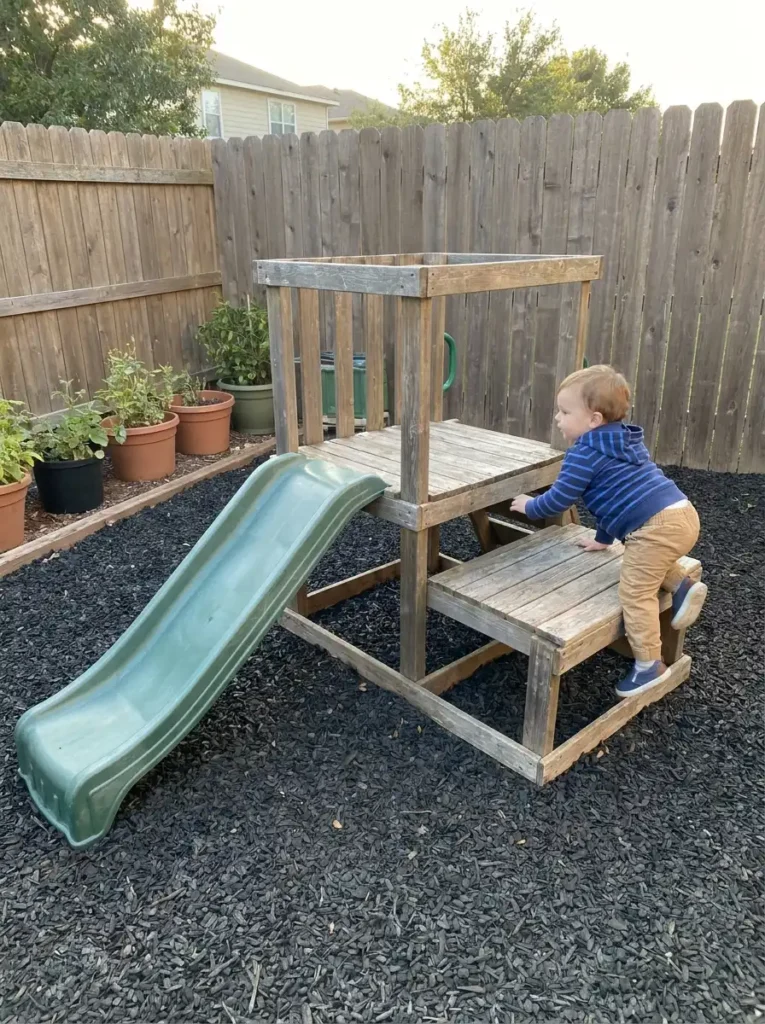 toddler small backyard play area